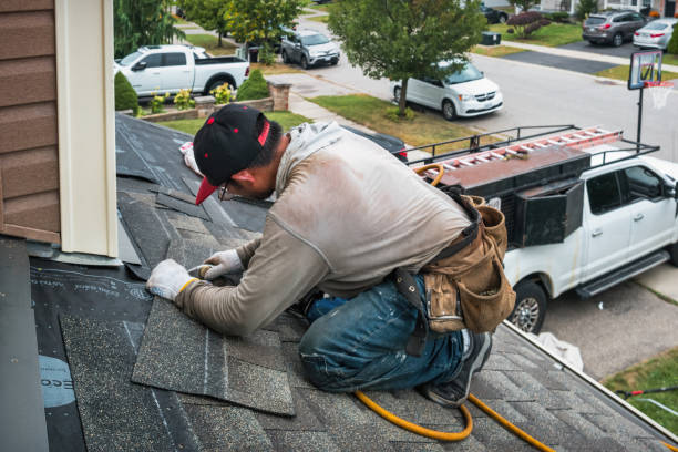 Professional Roofing technician working in Rutherford College, NC
